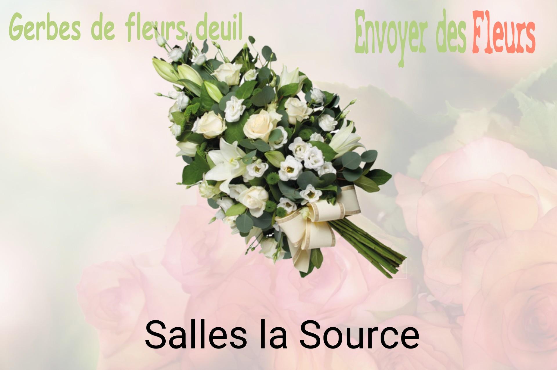Gerbe de fleurs de deuil livrée à Salles-la-Source